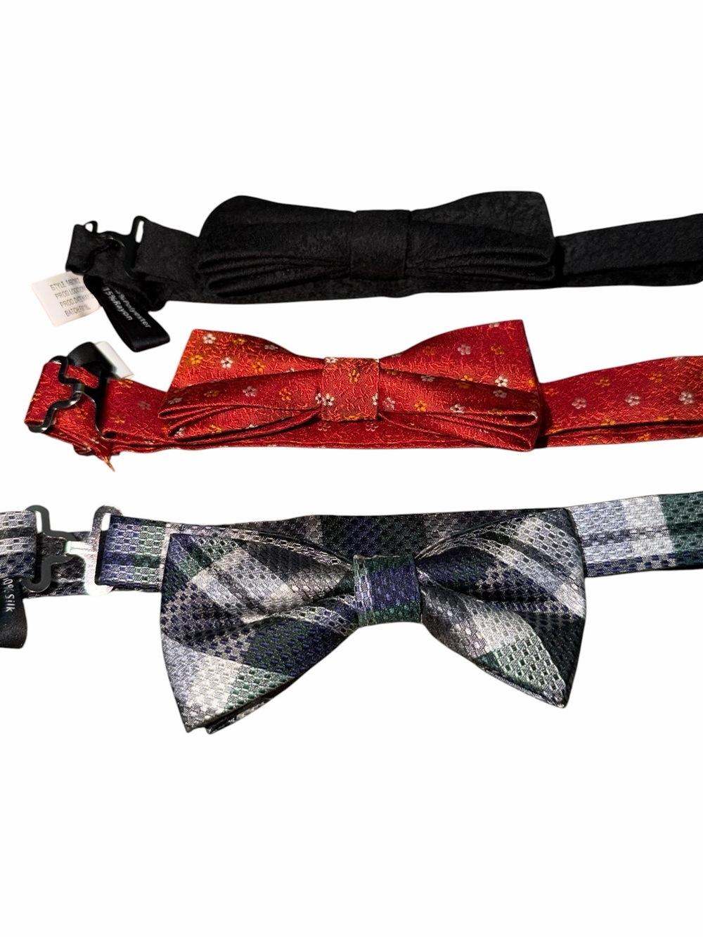 Appaman Adjustable Bow Ties - Black, Red Floral, Green Plaid